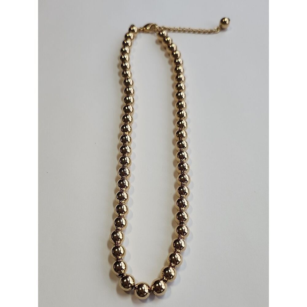 Gold Beaded Women's Necklace - Napier 14-16" Length